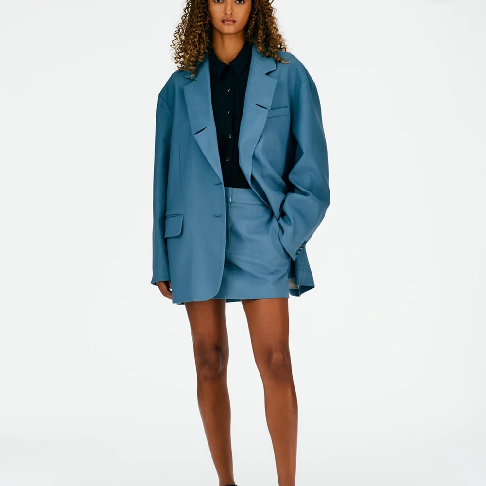 Tibi Oversized Blue Blazer